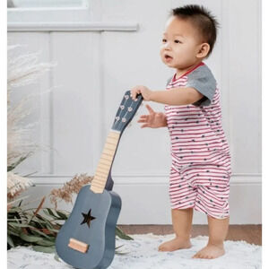 Burt's Bee Baby Stars N Stripes Organic Baby‎ Henley Romper Size 3-6M NWT